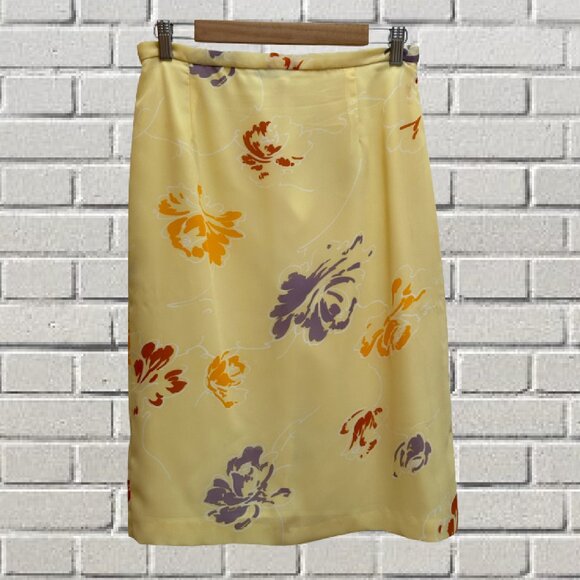 Vintage 80's Yellow Floral 3 Piece Skirt Set - Picture 7 of 12